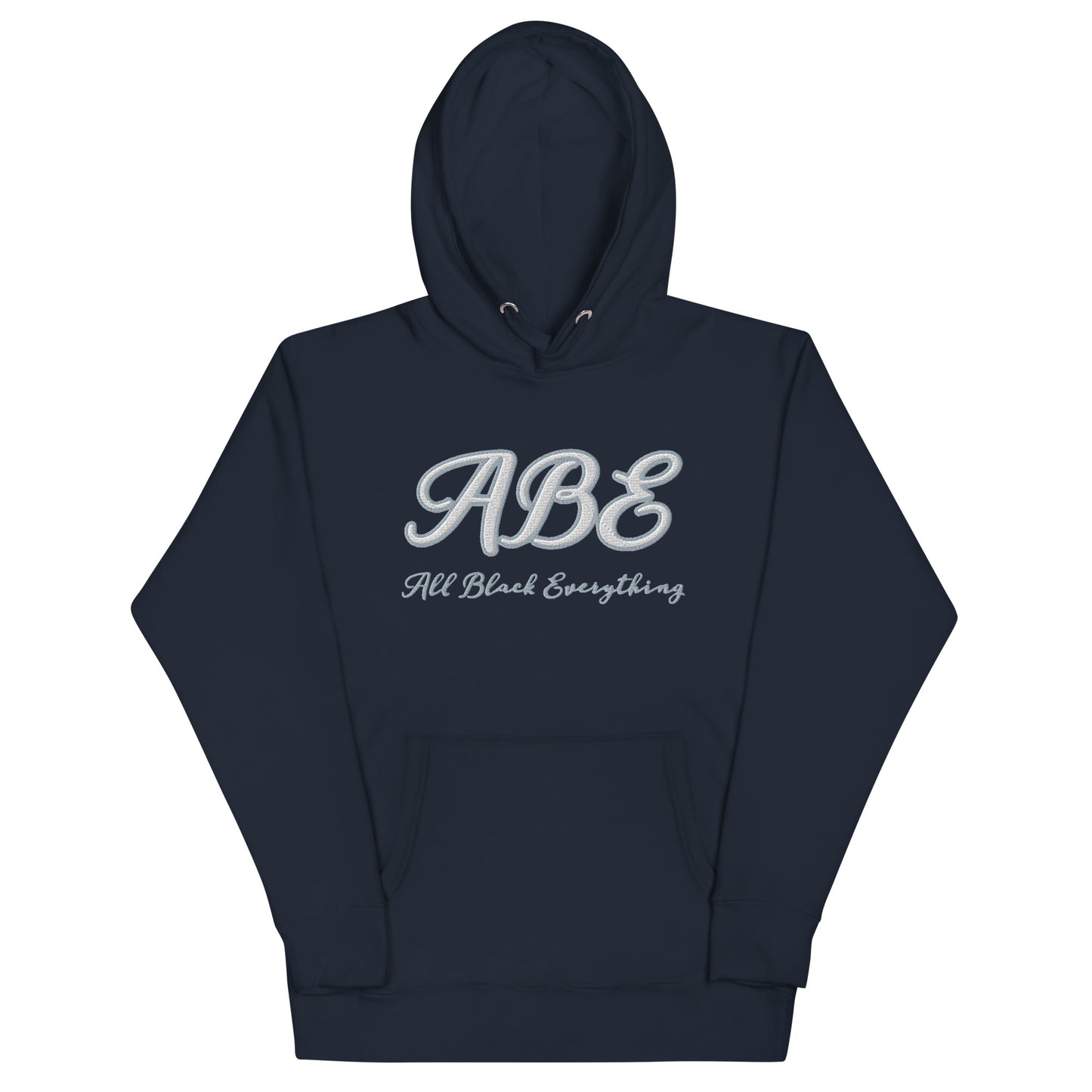 Shop the ABE Grey Embroidered Hoodie, featuring a stylish design and cozy pouch pocket for ultimate comfort.