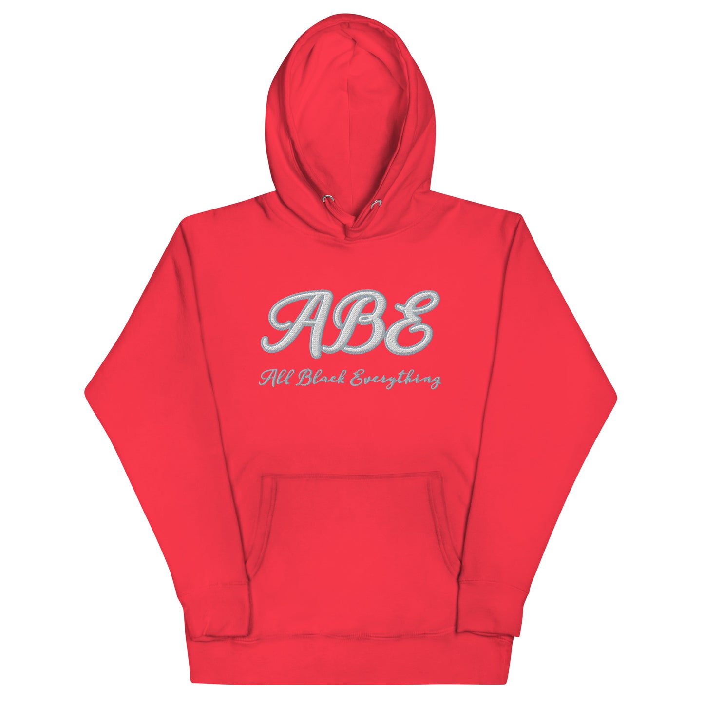 ABE Grey Embroidered Hoodie features a stylish design and cozy feel, perfect for casual streetwear.