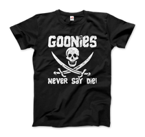 The Goonies Never Say Die Distressed Design T-Shirt - All Black Everything ABE LLC