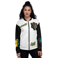 Add a little zing for your favorite Duval Team the jaguars of Jacksonville. This was inspired for those Florida jaguar fans scattered all over the nation. Wear it on a basic t-shirt, or layer it on top of a warm hoodie—it’ll look great either way. With a brushed fleece inside, and a relaxed unisex fit, this Bomber Jacket is just the stuff of the dreams, so be quick to grab yourself one! Vintage Jaguars Football Jacket.
