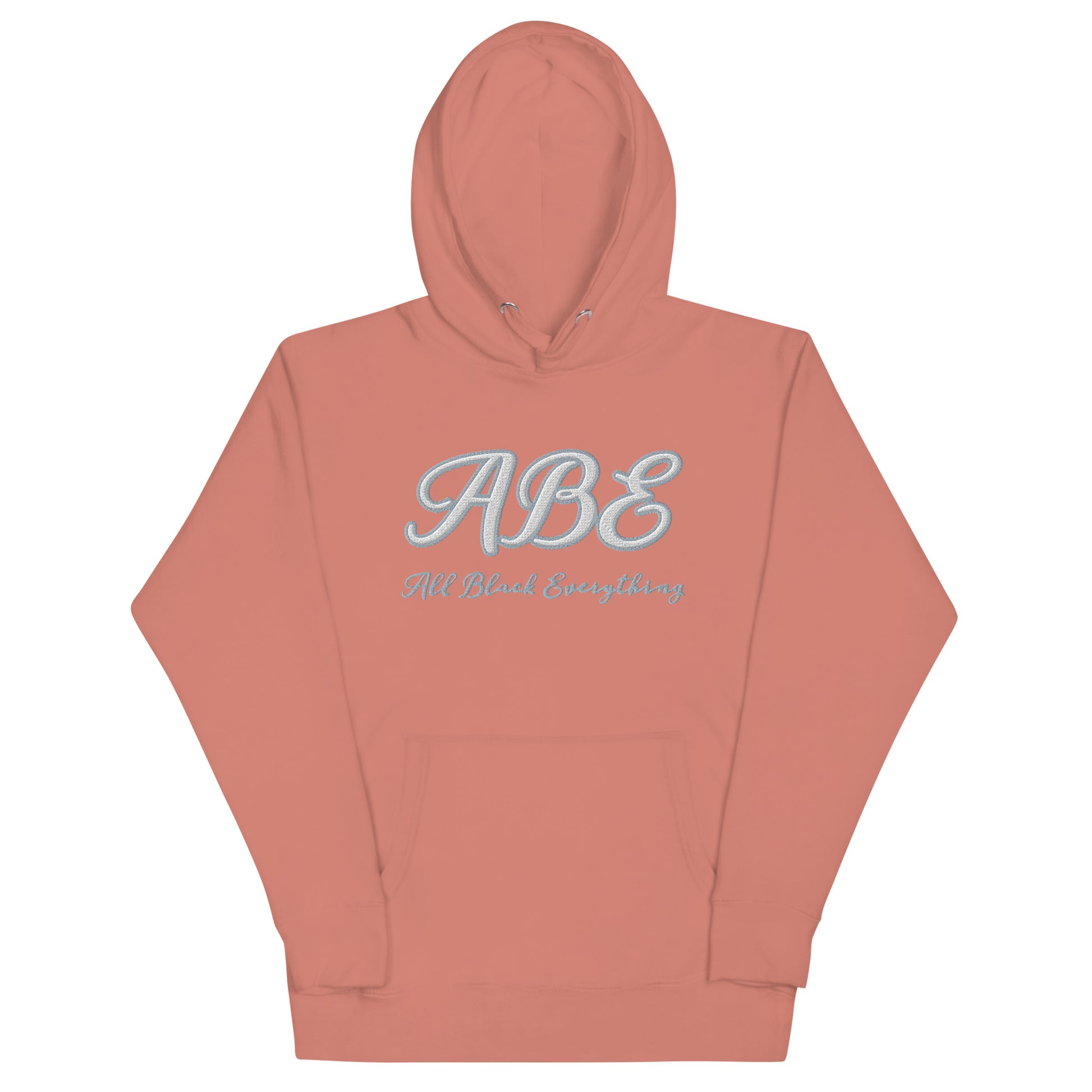 Soft and stylish ABE Grey Embroidered Hoodie featuring a cozy design and pouch pocket, perfect for chilly evenings.