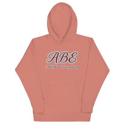 Elevate your style with the ABE All Black Everything Burgundy Embroidery Unisex Hoodie in soft, cozy fabric.