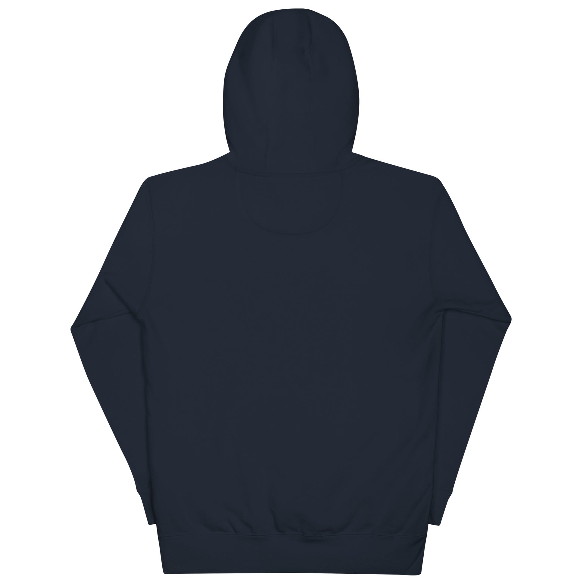 Back view of the ABE All Black Everything Burgundy Embroidery Unisex Hoodie, perfect for stylish streetwear lovers.
