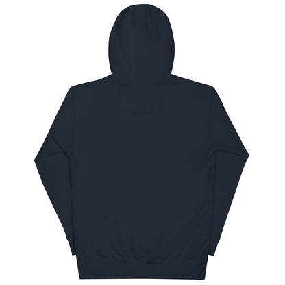 Back view of the ABE All Black Everything Burgundy Embroidery Unisex Hoodie, perfect for stylish streetwear lovers.