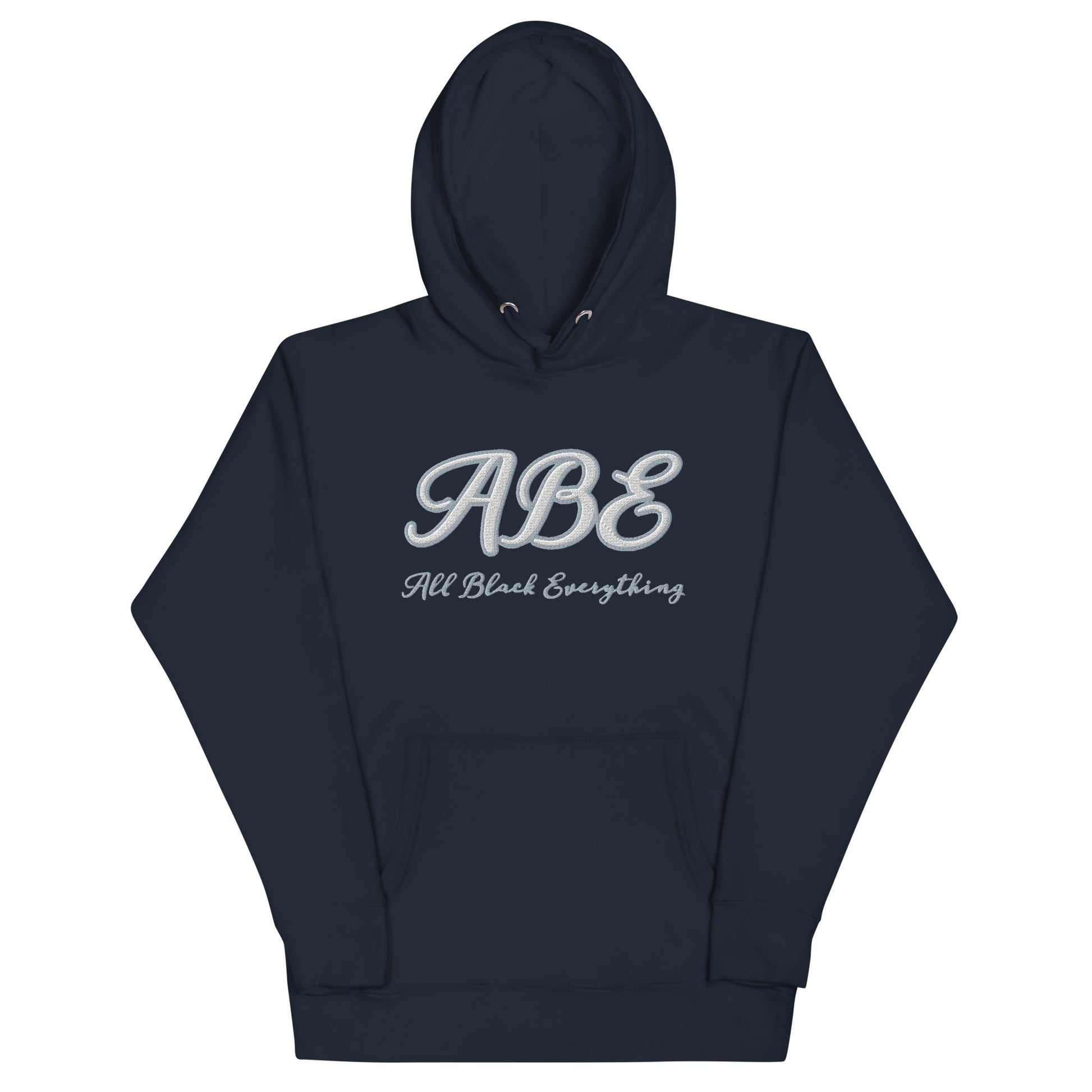 Shop the ABE Grey Embroidered Hoodie, featuring a stylish design and cozy pouch pocket for ultimate comfort.