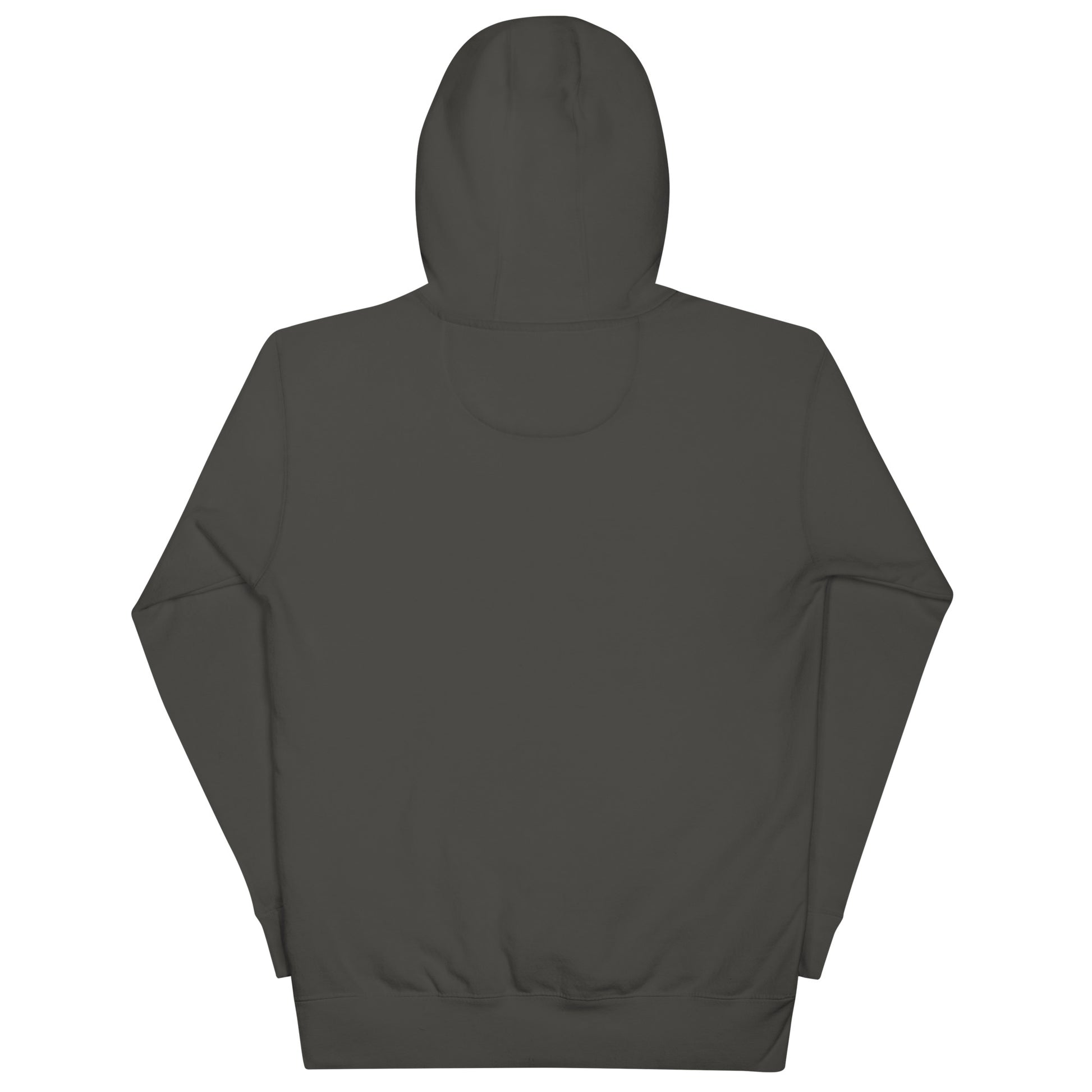 Classic ABE Grey Embroidered Hoodie with a cozy hood and pouch pocket, perfect for chilly evenings.