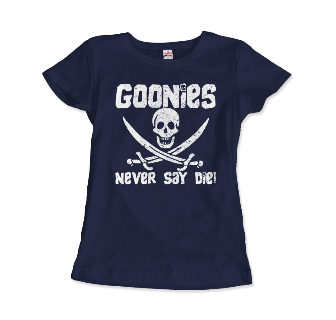 The Goonies Never Say Die Distressed Design T-Shirt - All Black Everything ABE LLC 