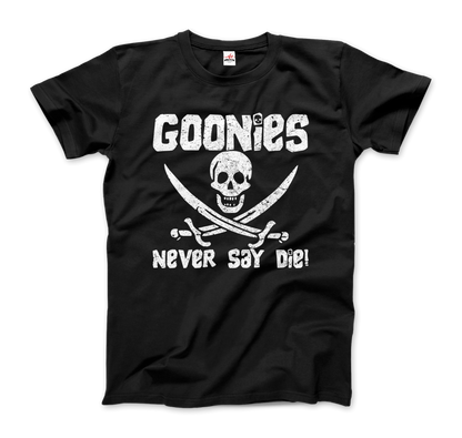 The Goonies Never Say Die Distressed Design T-Shirt - All Black Everything ABE LLC 