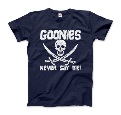 The Goonies Never Say Die Distressed Design T-Shirt - All Black Everything ABE LLC 
