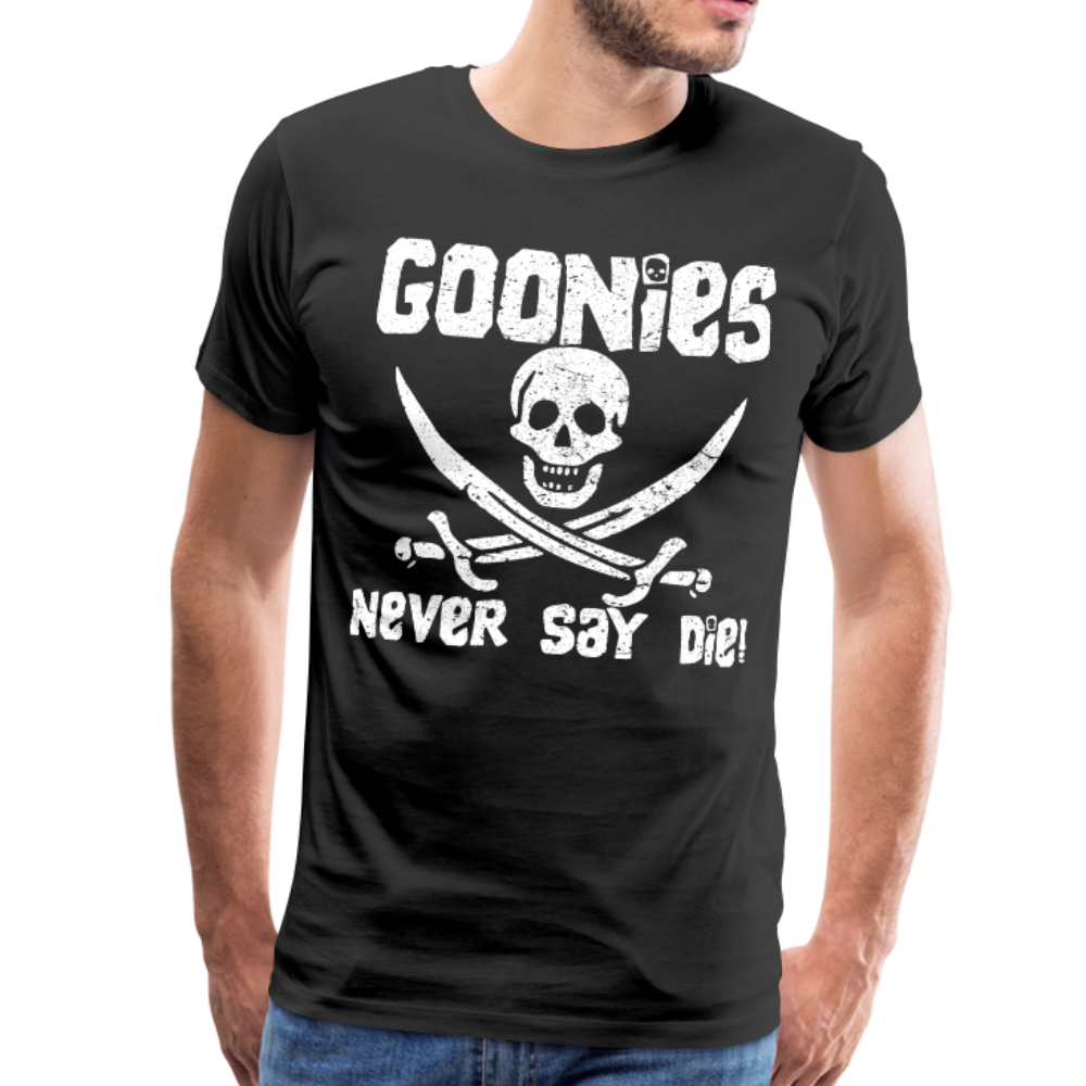 The Goonies Never Say Die Distressed Design T-Shirt - All Black Everything ABE LLC 